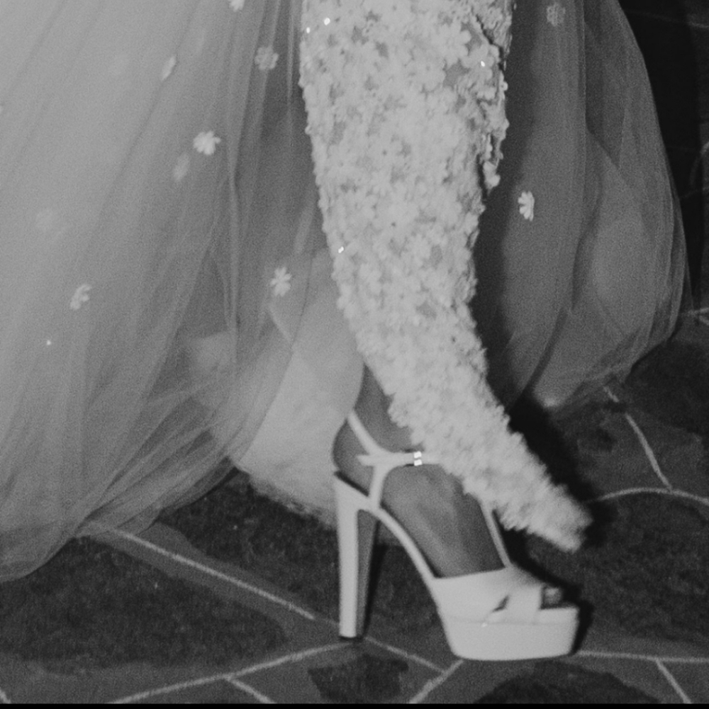 Sergio Rossi White Platform Heels (6")